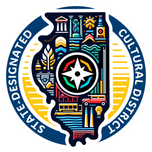 Final del logotipo del Distrito Cultural del Estado de Illinois Illinois State Cultural District Logo Final
